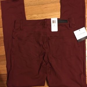 Calvin Klein Dress Jeggings Maroon Stretch Pants